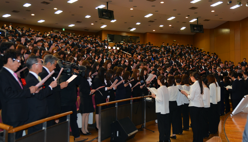 岐阜共立大学入学式の様子