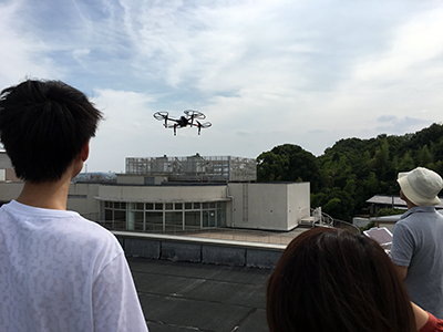 平子の森上空からのドローンによる空撮。