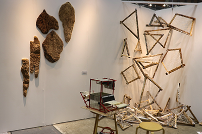 「木と暮らしの博覧会」展示の様子。